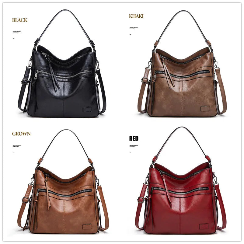 Hobo Handbags Women's Oil Wax Tote Bag Lady Large Shoulder Messenger