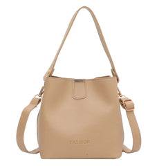 Ladies Bucket PU Leather Shoulder Bag Large Capacity Women's Messenger Bag