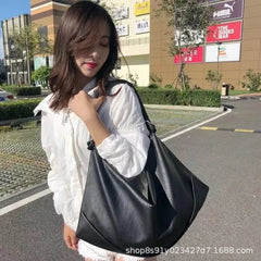 Soft Leather Large Shoulder Bag Women's Casual Messenger Bag