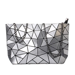 Luminous Women Shoulder Bag Geometric Handbags Chain Messenger Clutch Tote