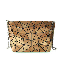 Luminous Women Shoulder Bag Geometric Handbags Chain Messenger Clutch Tote