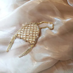 Mini Tassel Rhinestones Evening Bags Beaded Handbags Small Diamonds Wedding Purs