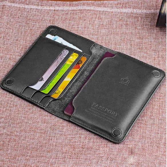 Men Women Family Leather Passport Cover Holder for Travel