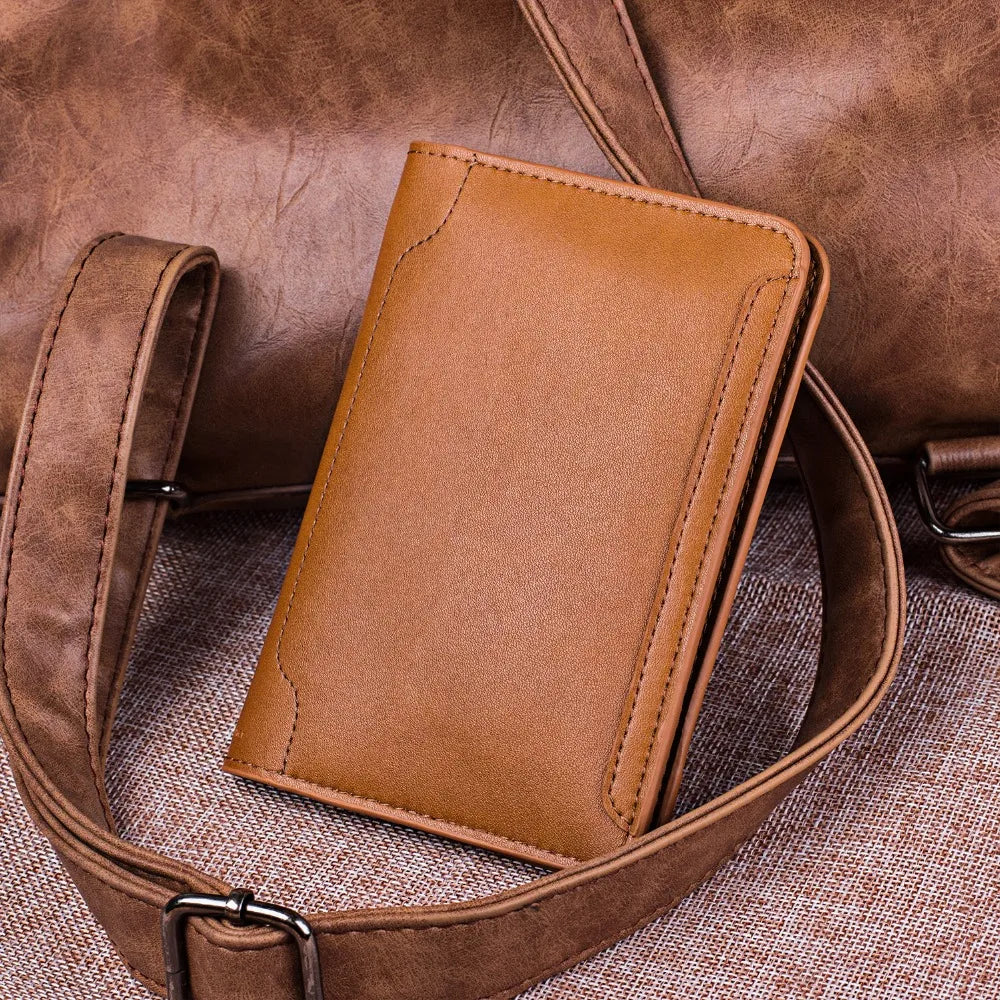 Men Women Family Leather Passport Cover Holder for Travel