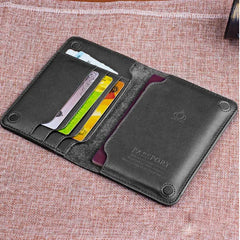 Men Women Family Leather Passport Cover Holder for Travel