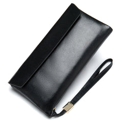 Leather Clutch Purse Women's Long Wallet Thin Purses Female Money Hand Bag