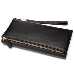 Leather Clutch Purse Women's Long Wallet Thin Purses Female Money Hand Bag