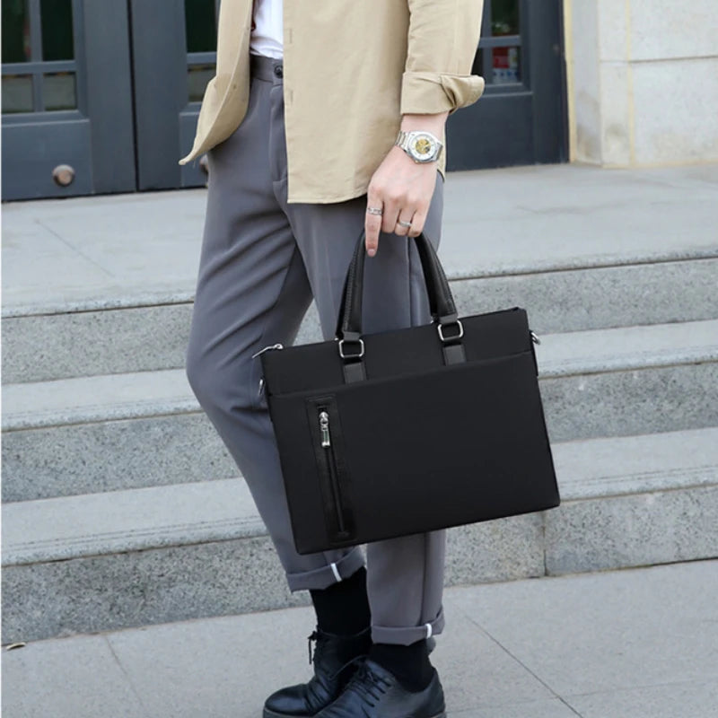 Men's Tote Bag Briefcase Casual Transverse Man Shoulder Bags Waterproof