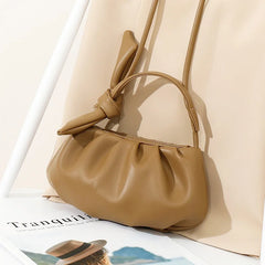 Mini Pleated Crossbody Bag Women's Small Handbag