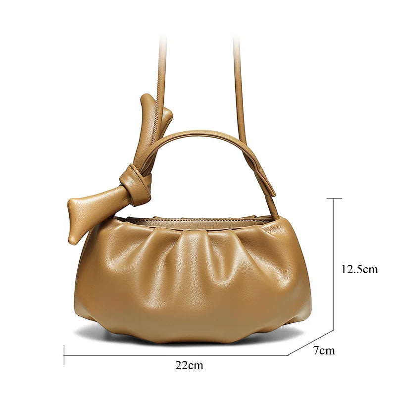 Mini Pleated Crossbody Bag Women's Small Handbag