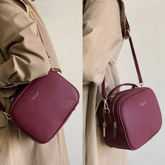 Mini Shoulder Bag Women Soft PU Leather Tote Handbags Crossbody Messenger Bags