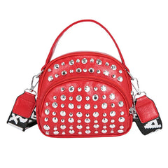 Mini Shoulder Bag Women Soft PU Leather Tote Handbags Rivet Crossbody Messenger