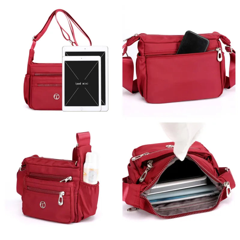 Mini Women Messenger Bag Nylon Shoulder Bags Top-handle Handbag