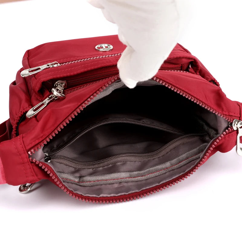 Mini Women Messenger Bag Nylon Shoulder Bags Top-handle Handbag