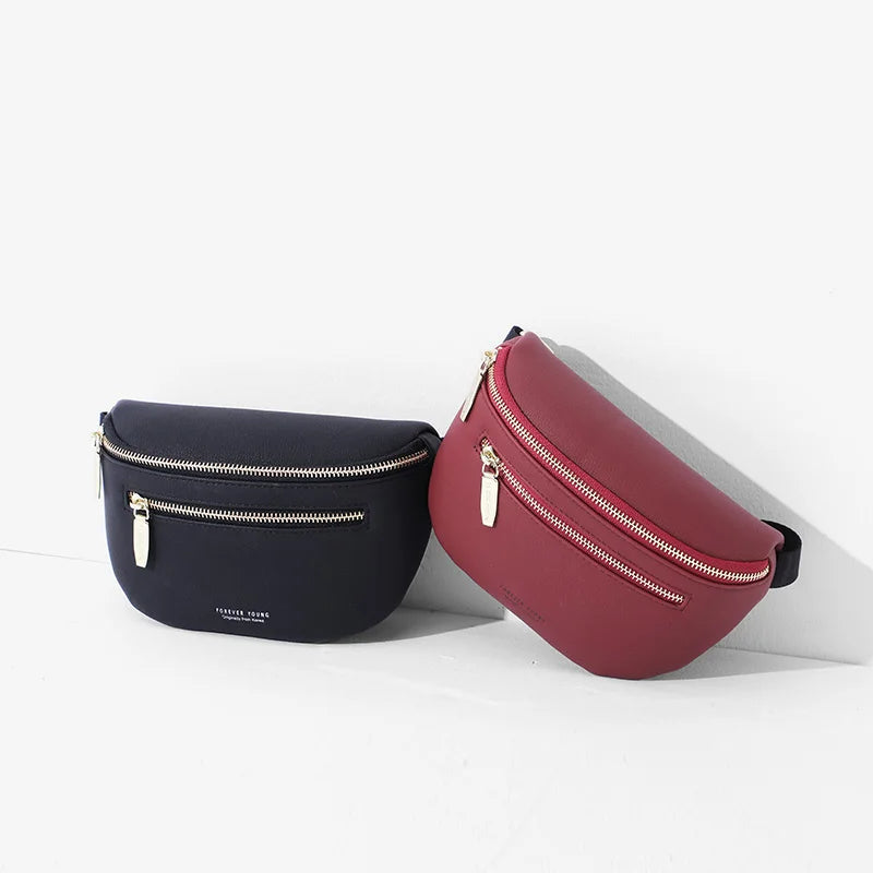 Multi-functiona Women's Fanny Pack Shoulder Bag and Chest Bag Female Belt Sac