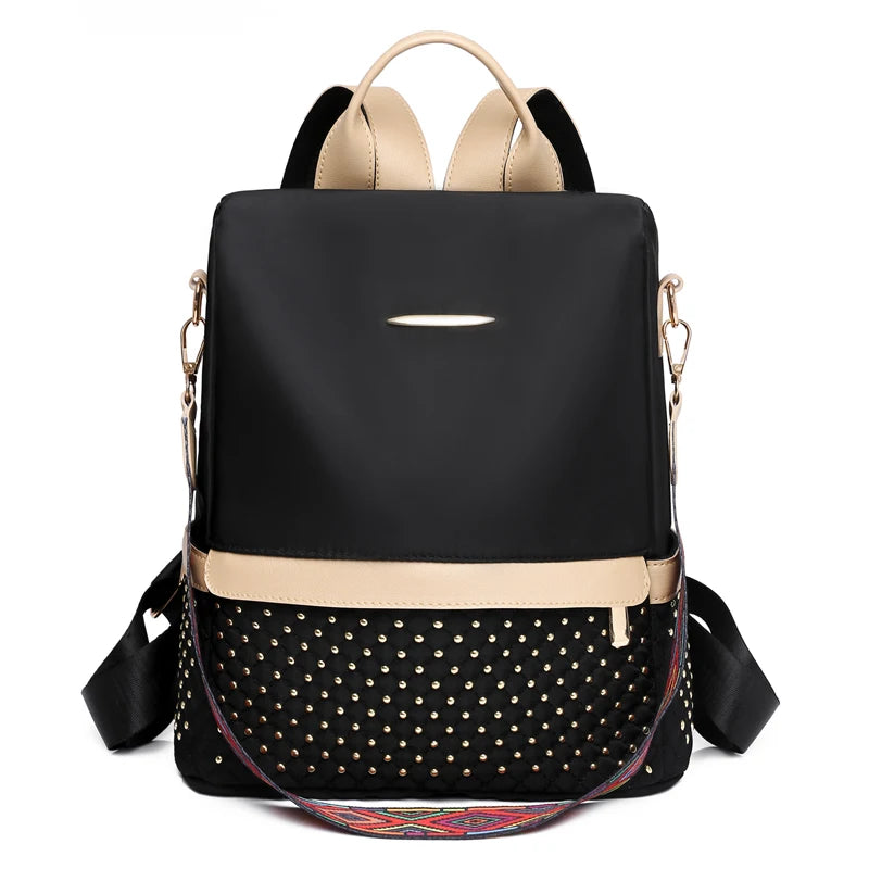 Large Capacity Women Rivet Oxford Backpack Female Backpacks