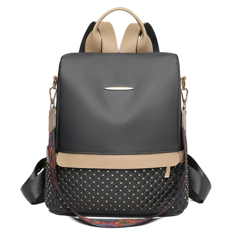 Large Capacity Women Rivet Oxford Backpack Female Backpacks