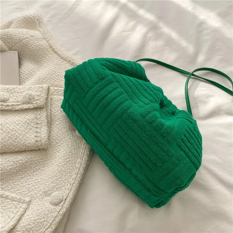 Towel Bag Handbag Women Portable Bucket Bag Chain Shoulder Bag