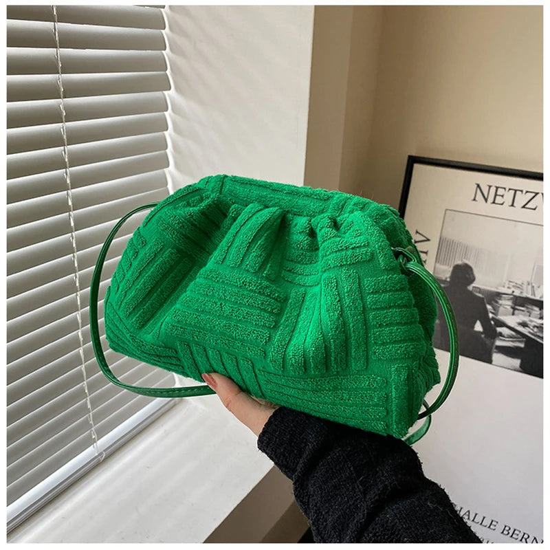 Towel Bag Handbag Women Portable Bucket Bag Chain Shoulder Bag