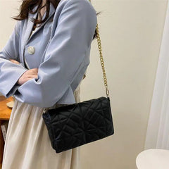 Embroidery Line Diamond Underarm Bag Chain Shoulder Hand Bags