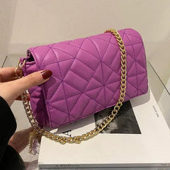 Embroidery Line Diamond Underarm Bag Chain Shoulder Hand Bags