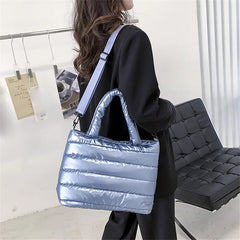 Nylon Women's Winter Shoulder Bag Large Capacity Travel Crossbody Tote