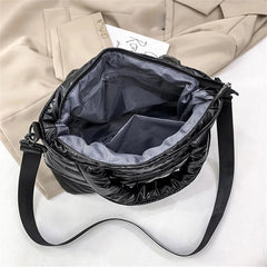 Nylon Women's Winter Shoulder Bag Large Capacity Travel Crossbody Tote