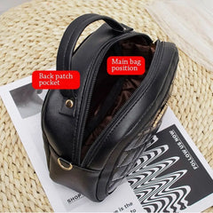 PU Handbags Diamond Grids Women's Shoulder Bag Girls Messenger Bag