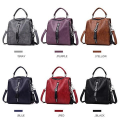 PU Leather Backpack Women Multifunction Shoulder Bookbags