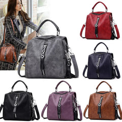 PU Leather Backpack Women Multifunction Shoulder Bookbags