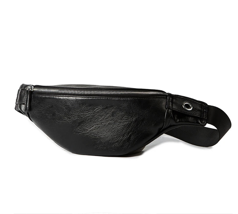 PU Leather Fanny Pack Men Waist Bag Adjustable Belt Bag Male Heuptas High Bum