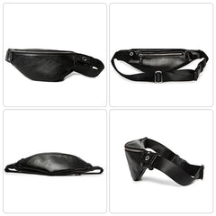 PU Leather Fanny Pack Men Waist Bag Adjustable Belt Bag Male Heuptas High Bum