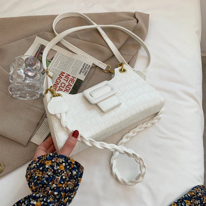 PU Leather Female Bag Women Handbags Shopper Embossed Stone Pattern
