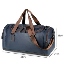 Waterproof PU Leather Travel Bag Outdoor Weekend Gym Duffle Bag