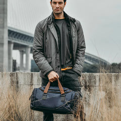Waterproof PU Leather Travel Bag Outdoor Weekend Gym Duffle Bag