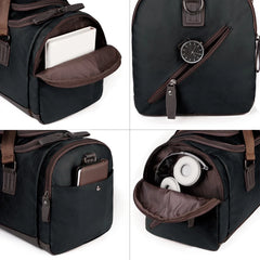 Waterproof PU Leather Travel Bag Outdoor Weekend Gym Duffle Bag