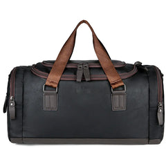 Waterproof PU Leather Travel Bag Outdoor Weekend Gym Duffle Bag
