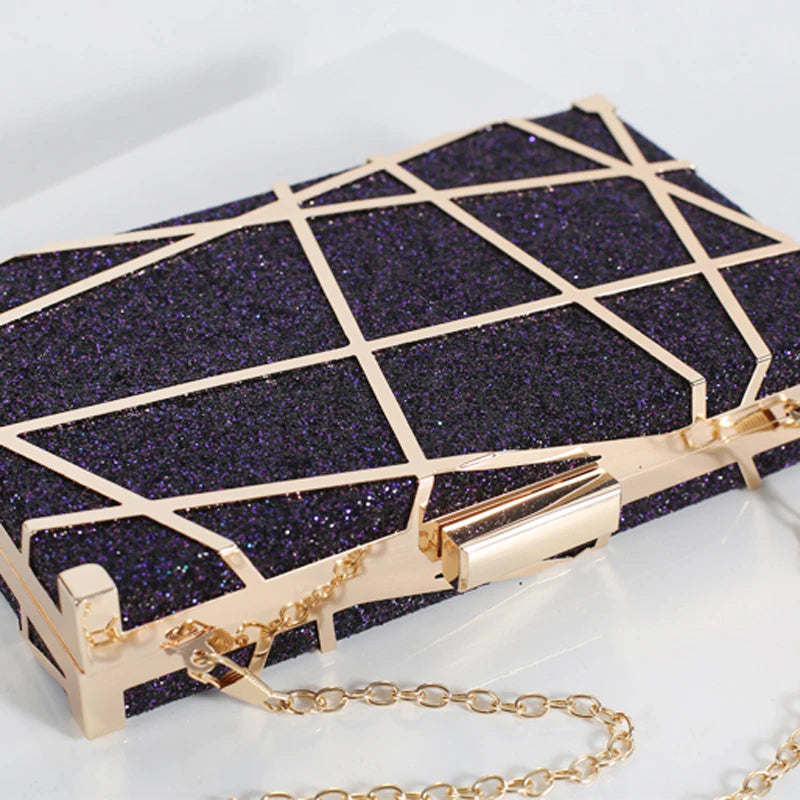 Plaid Party Purses Clutch Ladies Shoulder Hand Bag Wedding Handbags