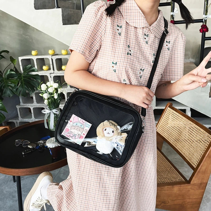 Sweet Lolita Crossbody Bag Transparent Pocket Japanese Style Shoulder Purse