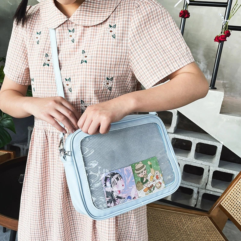 Sweet Lolita Crossbody Bag Transparent Pocket Japanese Style Shoulder Purse