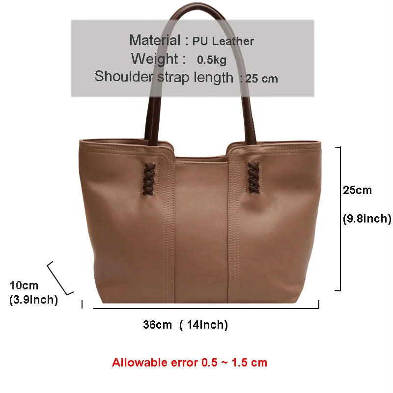 Women's Large-capacity Shoulder Bag Casual Solid Underarm Pack