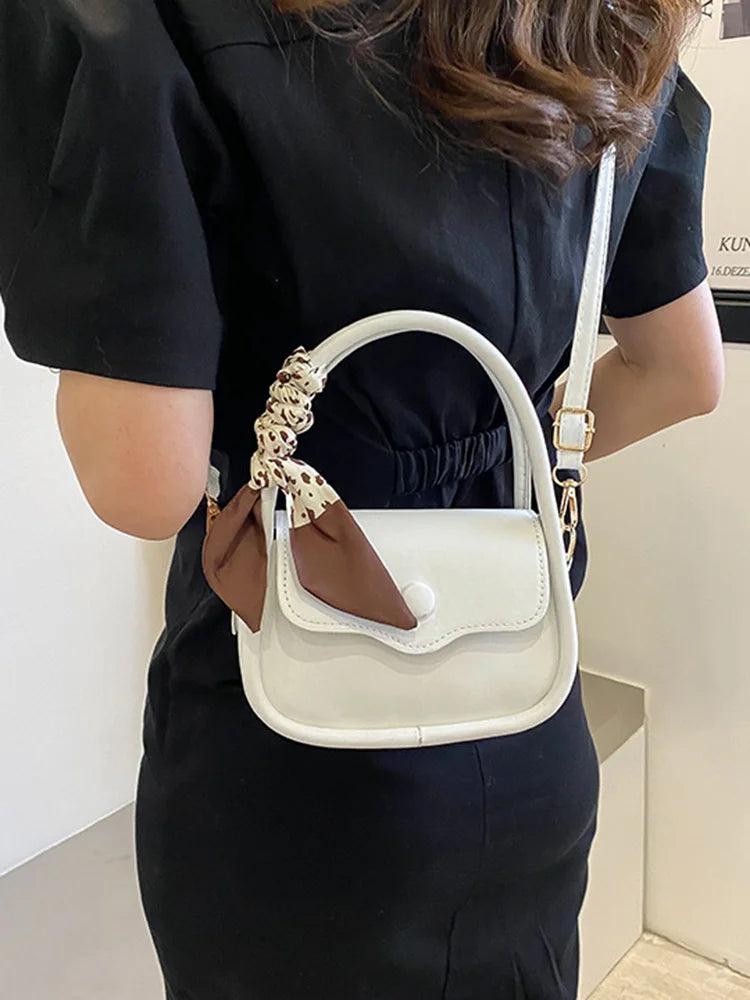 PU Leather Shoulder Bags for Women Top Handle Small Flap Crossbody Bag