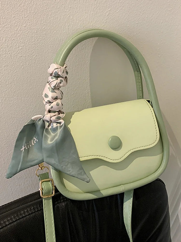 PU Leather Shoulder Bags for Women Top Handle Small Flap Crossbody Bag