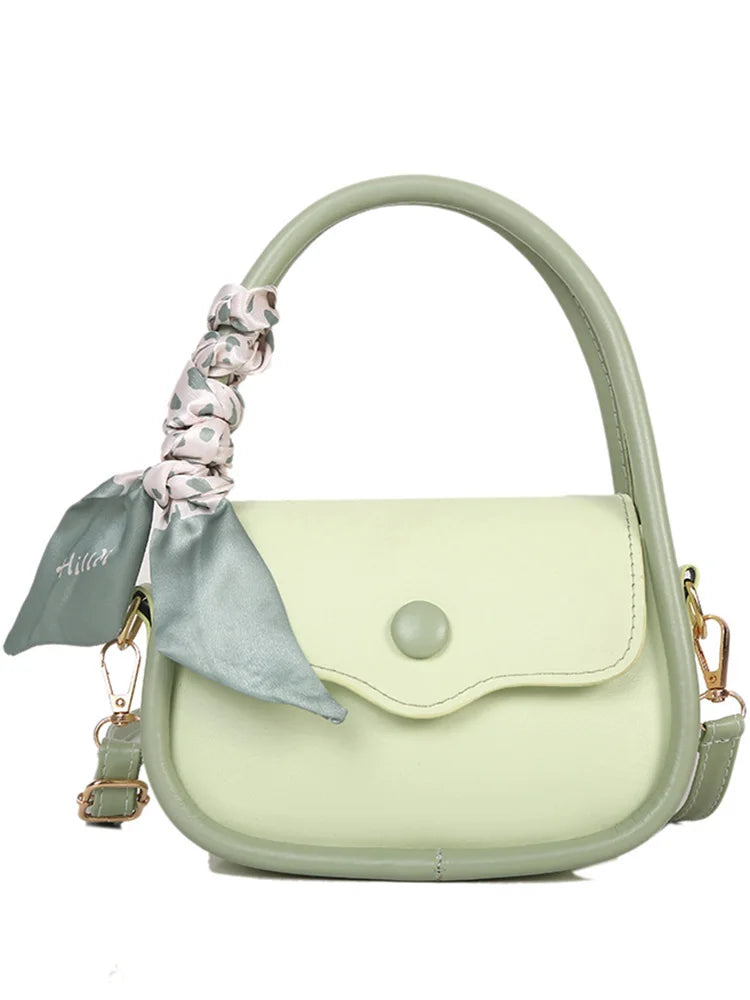 PU Leather Shoulder Bags for Women Top Handle Small Flap Crossbody Bag