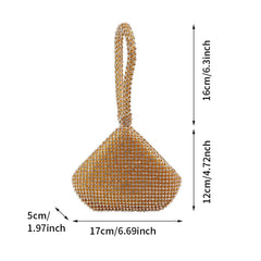 Glitter Triangle Women Handbag Rhinestone Party Bling Prom Clutch