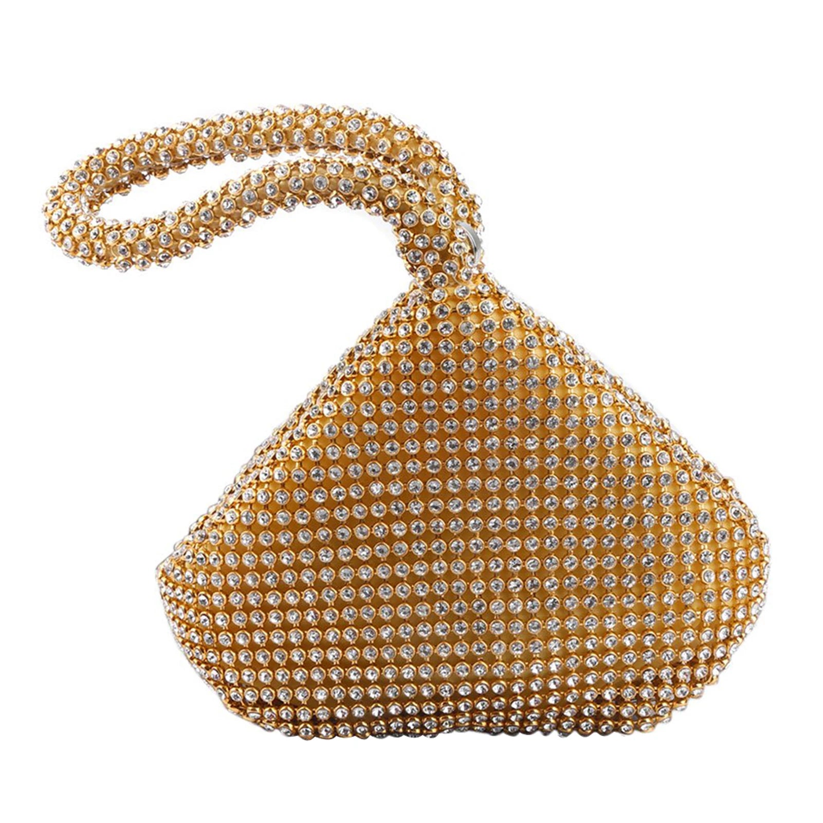 Glitter Triangle Women Handbag Rhinestone Party Bling Prom Clutch