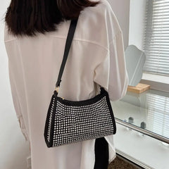 Rhinestone Shoulder Bag for Women Dinner Wedding Handbag Tote Bag