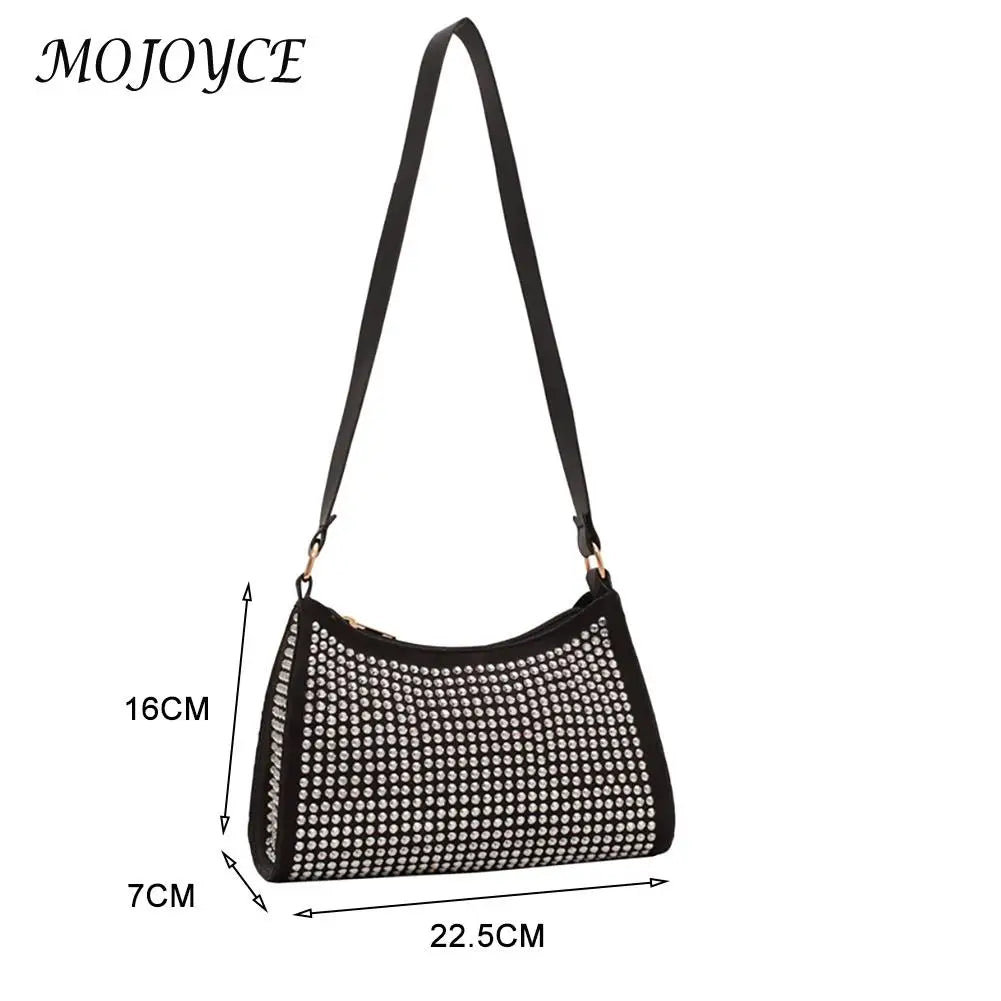 Rhinestone Shoulder Bag for Women Dinner Wedding Handbag Tote Bag