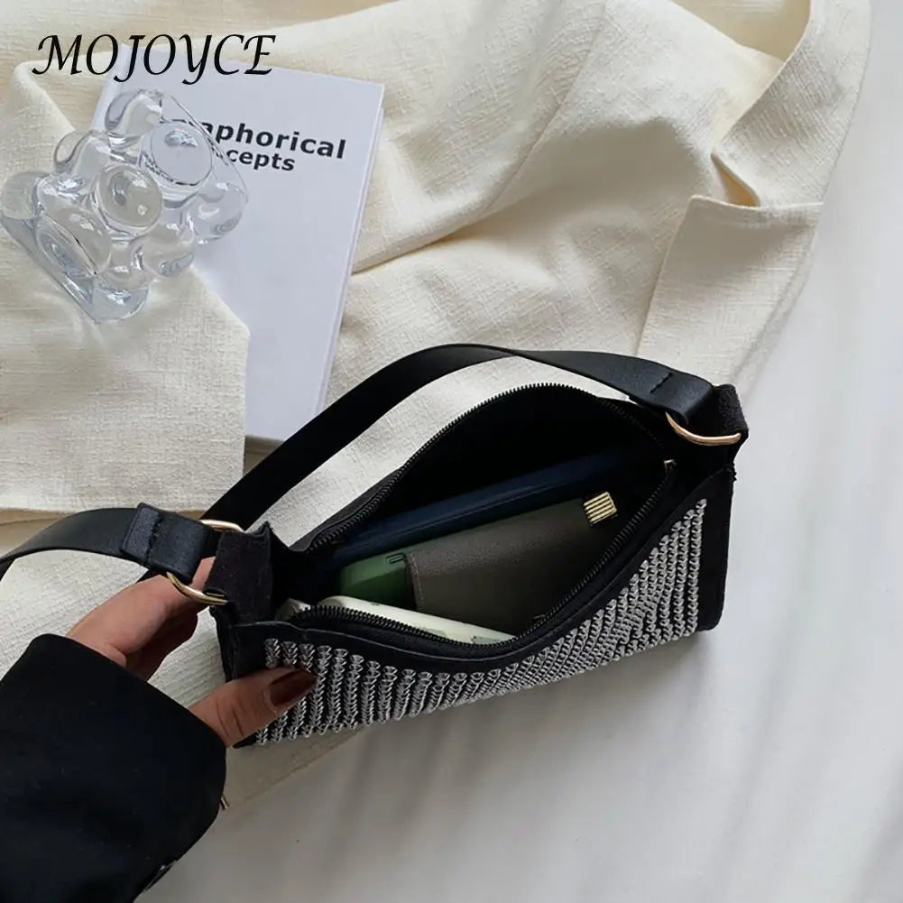 Rhinestone Shoulder Bag for Women Dinner Wedding Handbag Tote Bag