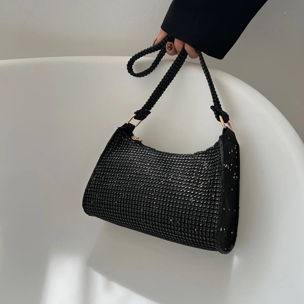 Sparkling Rhinestones Diamond Shoulder Clutch Bag for Women